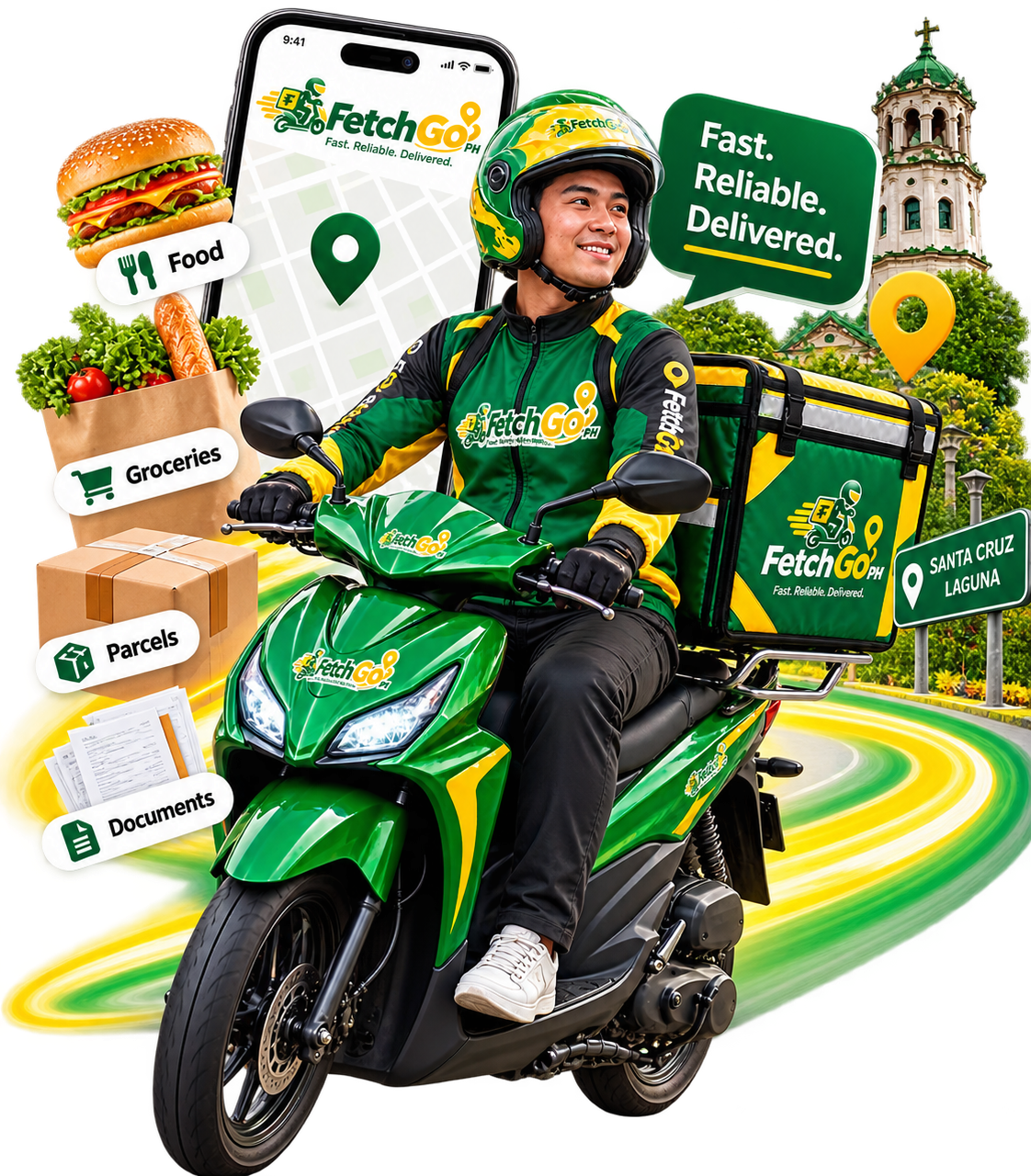 KeriGo delivery rider in Laguna
